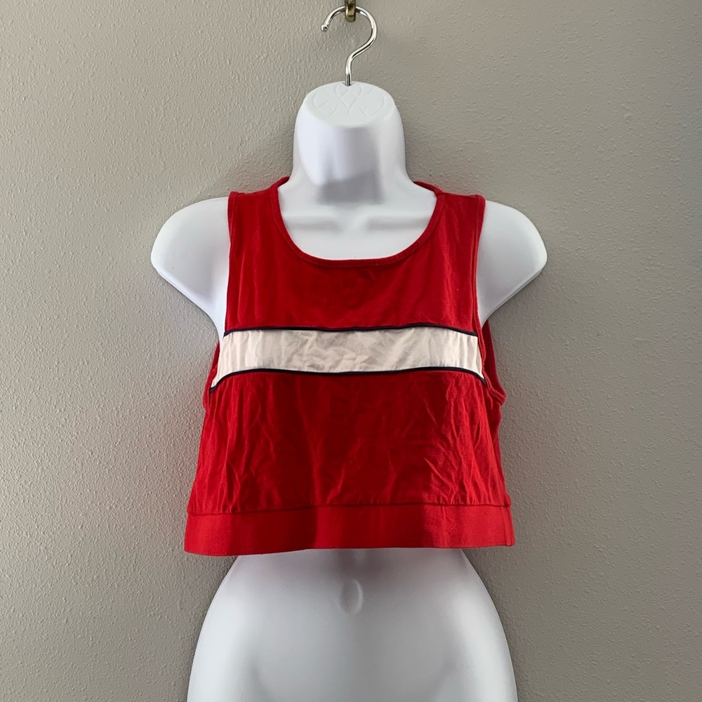 Red crop top
